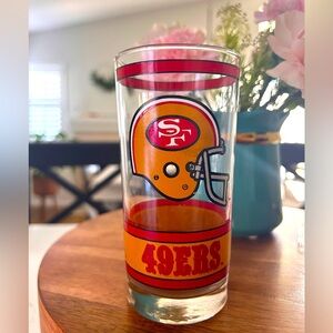 NFL 49ers Vintage 1989 Drinking Glass- EUC